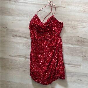 Red Sequin Dress